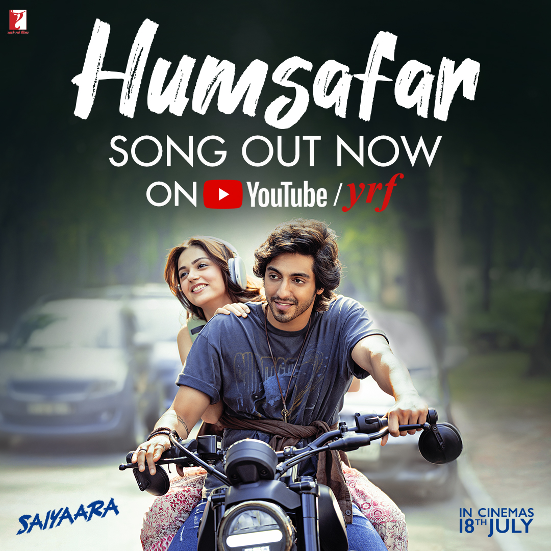 With the right person, every moment feels perfect. 🫶 #Humsafar song out now - #Saiyaara releasing in cinemas on 18th July. #AhaanPanday | #AneetPadda | Mohit D Suri | #AkshayeWidhani | #SachetTandon | #ParamparaTandon | Irshad Kamil | @vijayganguly