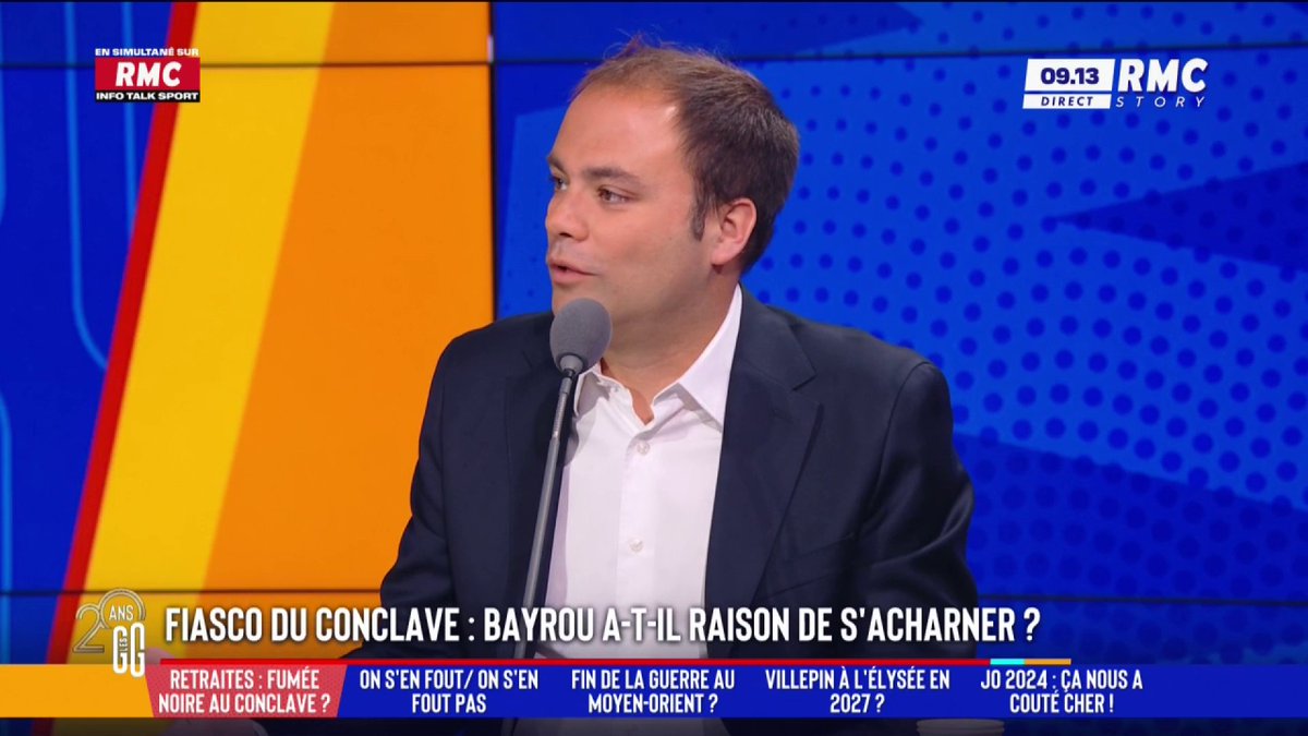 👴 Échec du conclave : Bayrou a-t-il raison de s’acharner ? 🗣️ Charles Consigny : "Regardez l'état des Français... ce n'est pas du tout le sujet prioritaire pour le pays. Il faut ouvrir les yeux. On est à une période de l'histoire où il faut se remettre au travail." #GGRMC
