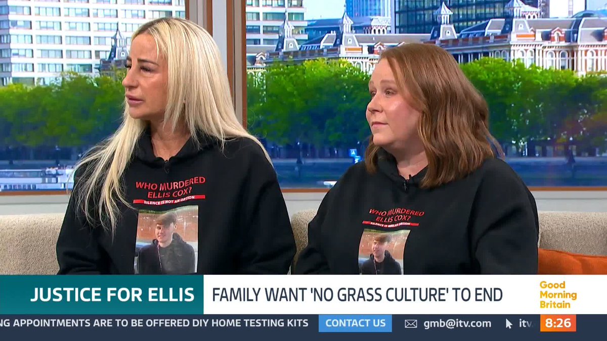 'I would just beg anybody who can help us get the people who took Ellis from us.' Ellis Cox's mum Carolyn makes a plea for anyone who knows about her son's killer to come forward. Susanna Reid | Ed Balls
