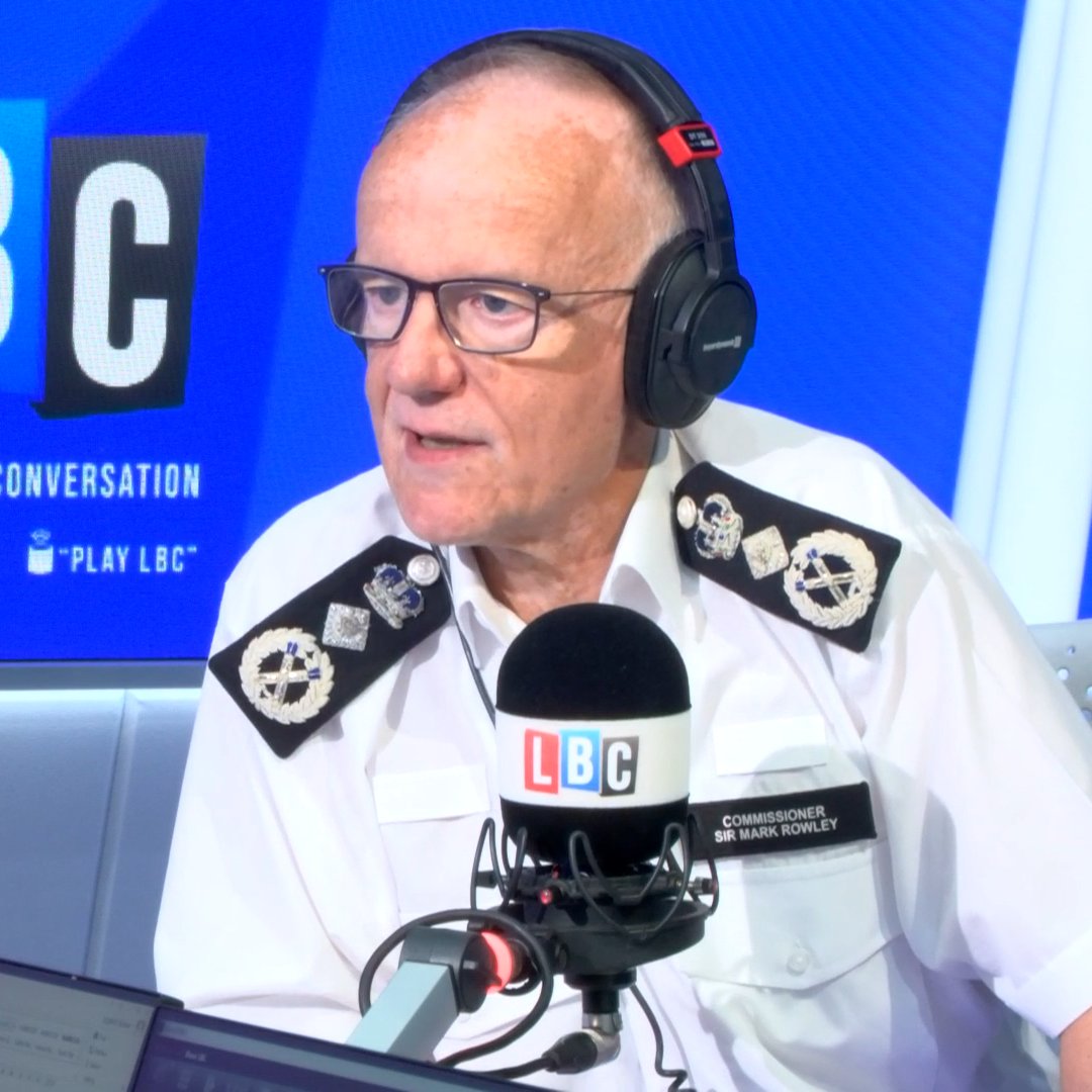 ‘You’re picking random statistics to stir things up.’ Met Chief Mark Rowley challenges Nick Ferrari’s figures on theft in London.