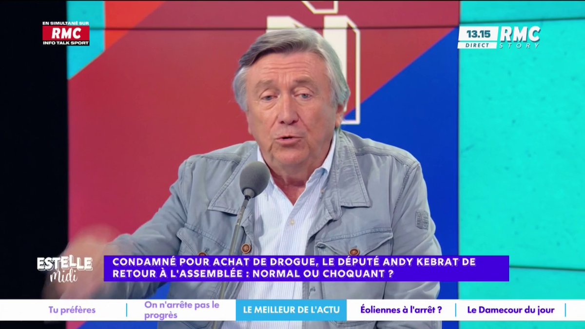 ⚖️ Drogue : le député Andy Kerbrat de retour à l'Assemblée 🎙️ Jacques Legros : "Il n'y a pas de drogue douce ou drogue dur, il y a de la drogue tout court ! Dépénaliser, je suis contre ! Quand on est un représentant du peuple, on se doit d'être irréprochable !" #EstelleMidi
