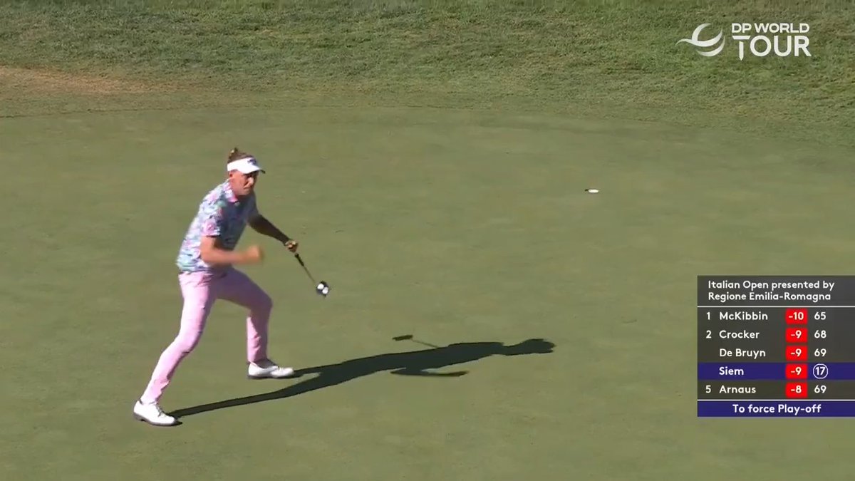 Clutch 💪 Marcel Siem held this putt on the 72nd hole to force a play-off, which he went on to win. #ItalianOpen | #TourArchive