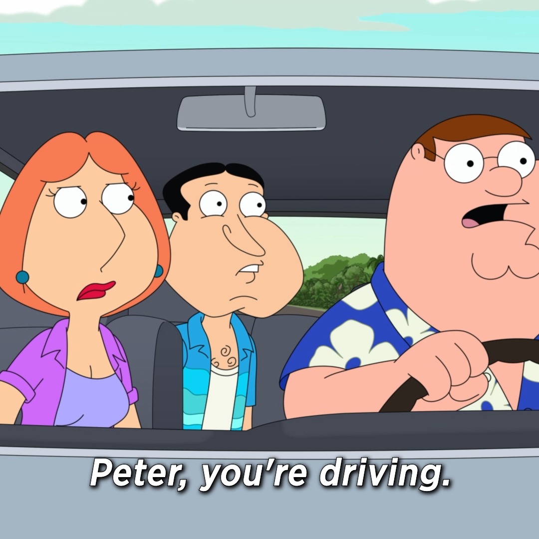 another trip ruined by peter's appetite 😒 📺: #familyguy on Hulu