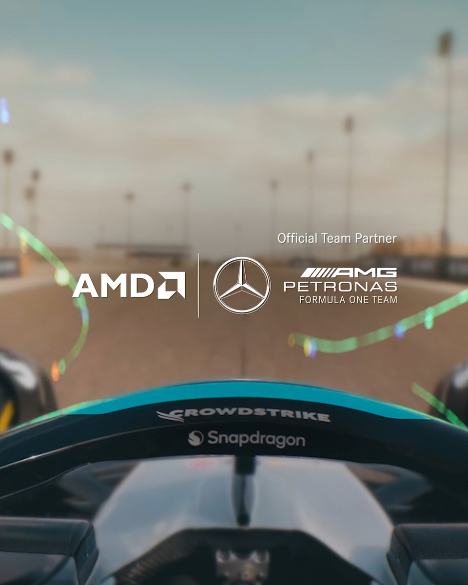 The Mercedes-AMG PETRONAS F1 Team team relies on AMD EPYC processors for aerodynamic simulation and faster data analysis. But the real point of data? Getting the team to podium, even faster. #TogetherWeAdvance