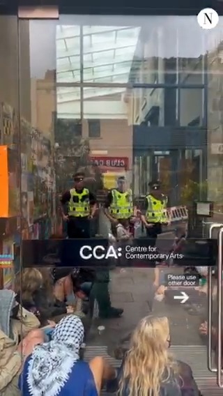 📽️Pro-Palestine protesters have occupied Centre for Contemporary Arts in Glasgow, in opposition to the board's refusal to adopt a BDS policy. Protesters have said the 'liberated zone' will be in place for a week.