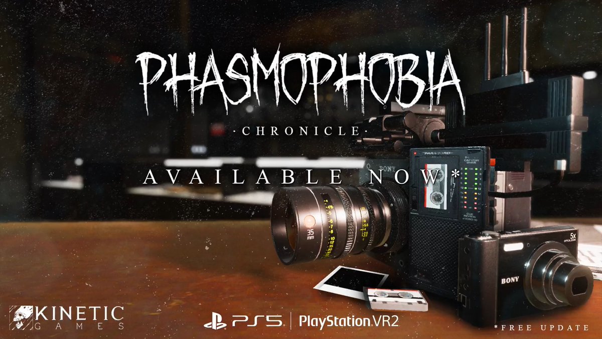 Document the paranormal in new ways on PlayStation. #Phasmophobia's latest major update Chronicle is out now for free on PS5 and PS VR2.