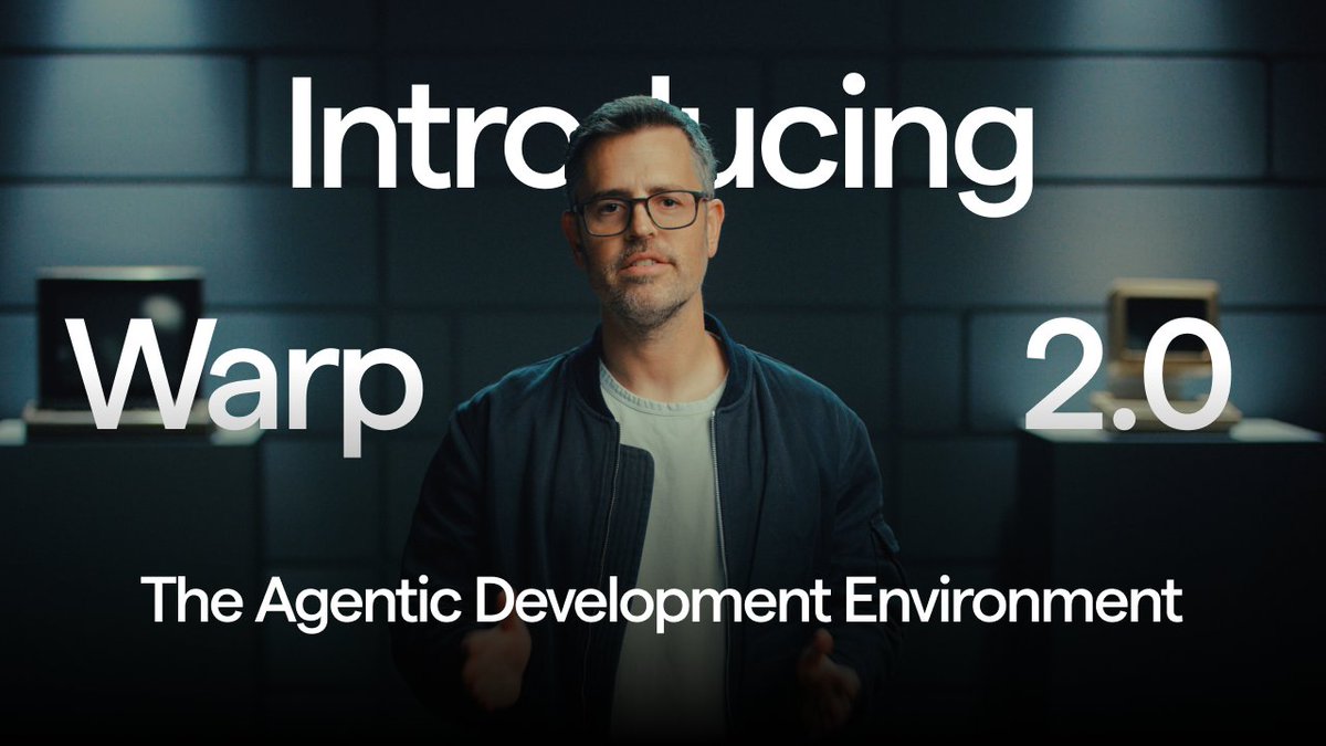 Introducing Warp 2.0: the Agentic Development Environment 1️⃣ Top overall coding agent: #1 on Terminal-Bench, 71% on SWE-bench Verified 2️⃣ Agent multi-threading: build features, debug, and ship all at once 3️⃣ The first all-in-one platform for agentic development 🧵 Learn more
