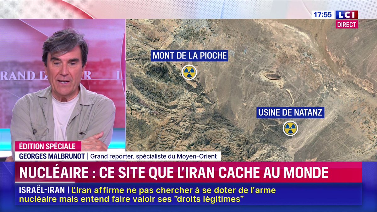 Le mont de la Pioche, la montagne qui accueillerait un nouveau site nucléaire souterrain en Iran : "le programme nucléaire n'a probablement pas été anéanti" réagit Georges Georges Malbrunot ▶️ Marie-Aline MELIYI