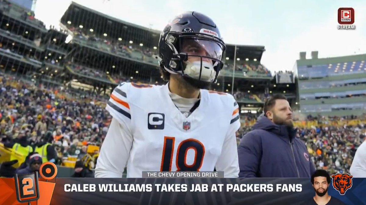 Caleb Williams on Packers fans: "They suck." 😂 Do you like Caleb taking jabs at Packers fans? 🤔 David Haugh | Clay Harbor | #BigPFBShow
