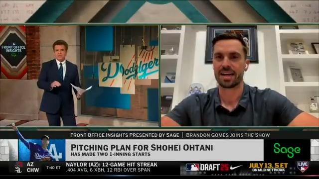 Will Shohei Ohtani be used as an opener moving forward? Could he come out of the bullpen? Los Angeles Dodgers EVP and GM Brandon Gomes joins BK to share insight into the plan for their two-way superstar. MLB Network + Sage USA