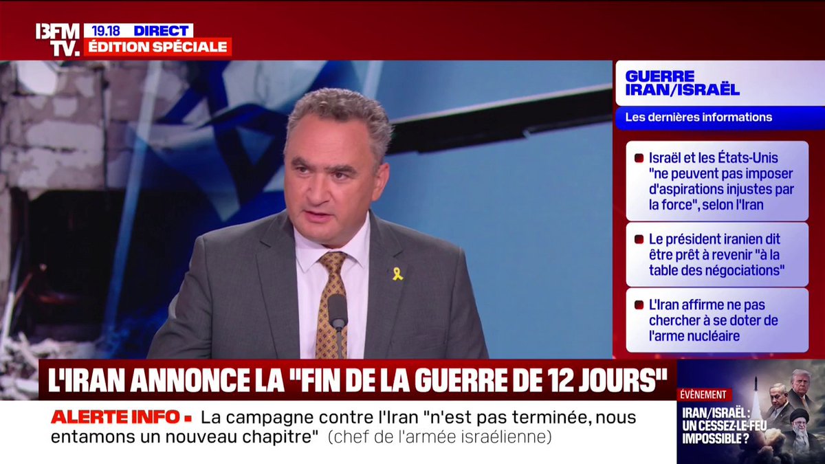 Le président iranien annonce la "fin de la guerre de 12 jours" avec Israël