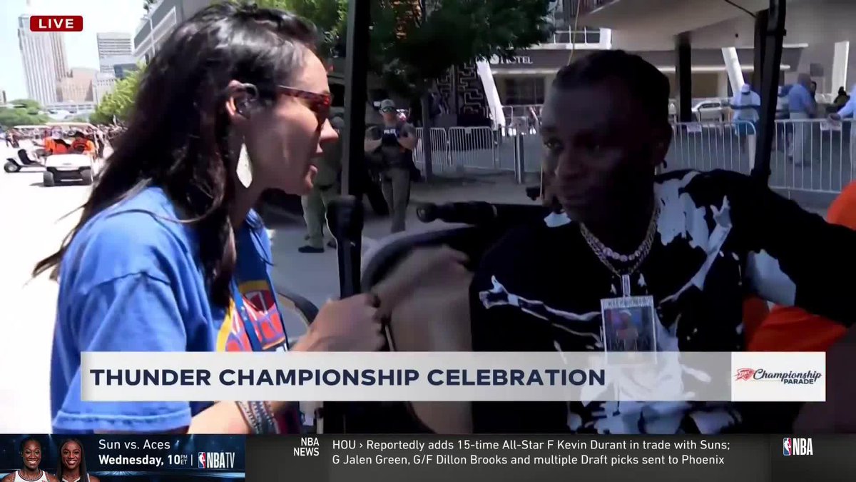 "Yeah, Shai plays basketball and he's amazing, but that doesn't mean he's better than anybody as a human being. What makes him a better human being is how he acts off the court" It's bigger than basketball for Vaughn Alexander 💯 (via NBA TV)