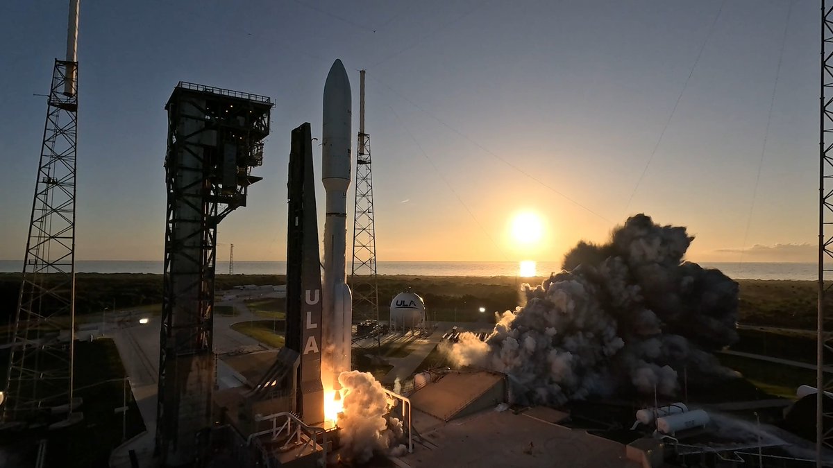 SOUND UP! United Launch Alliance's high-performance Atlas V 551 rocket powers toward space on 2.7 million pounds (12 megaNewtons) of thrust to precisely deliver the second batch of Project Kuiper satellites for Amazon.