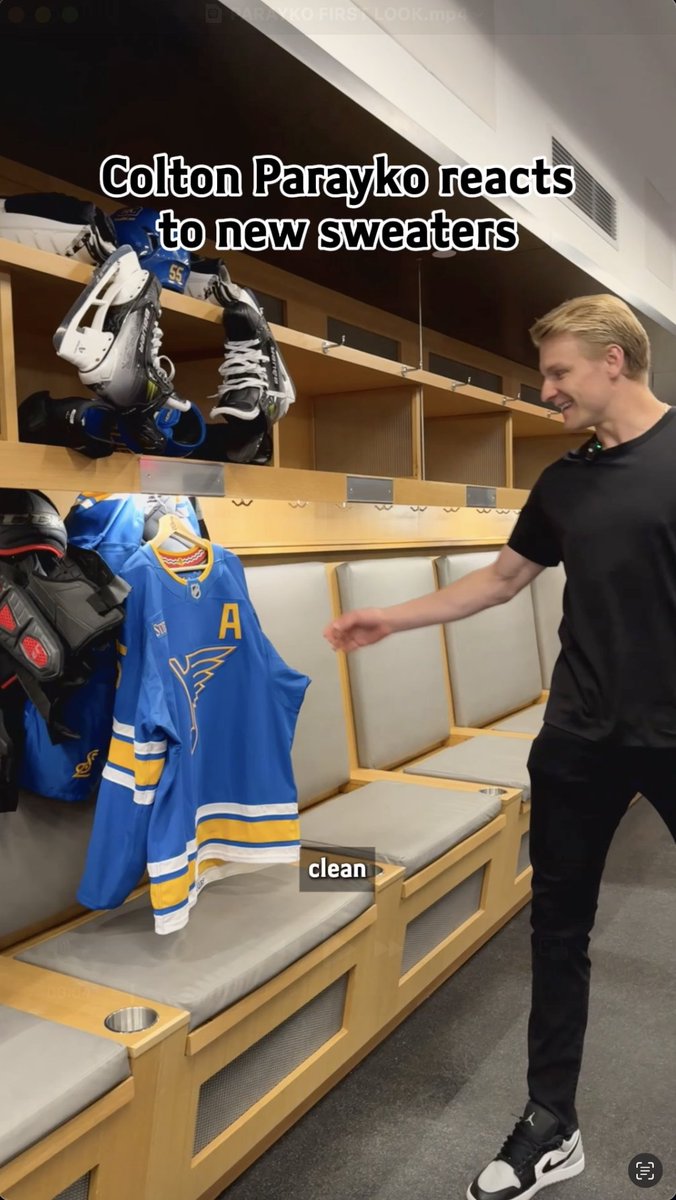 The moment Colton Parayko saw our new uniforms for the first time