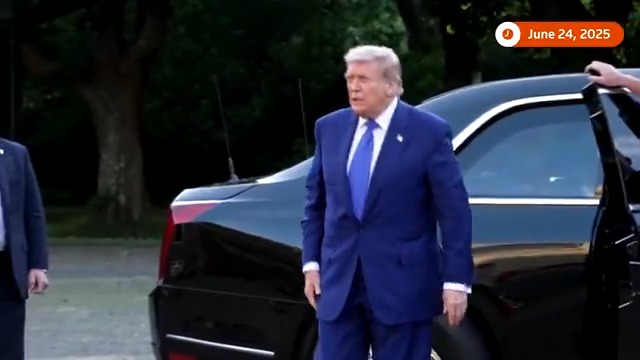 President Trump arrived in The Hague, Netherlands, to attend the NATO summit