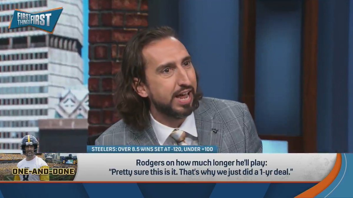 .nick wright wants to level set on the Aaron Rodgers discussion: “He is not a credible narrator…He also said he relishes the day he no longer is in the spotlight because he doesn’t wanna be in the spotlight, and he’s only in the spotlight because he plays football.”