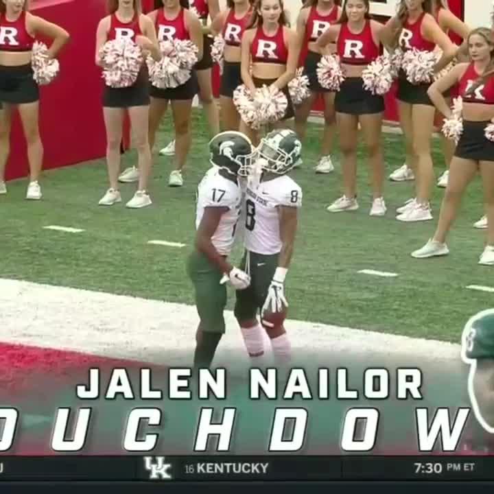 Throwback to when Jalen Nailor went off for 3 TD's for Michigan State against Rutgers in 2021 🔥 2021 Michigan State was a wild time 😂