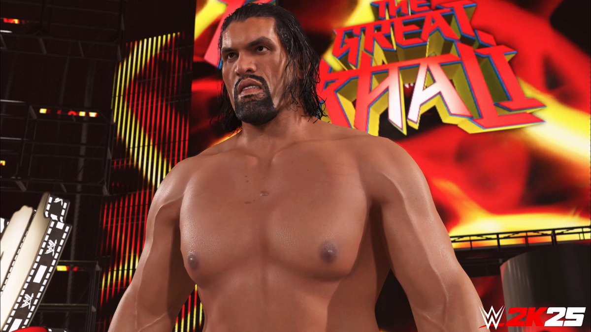 Few can match his size, none can match his presence. WWE Hall of Famer, The Great Khali, joins #WWE2K25 tomorrow with the Dunk & Destruction Pack.