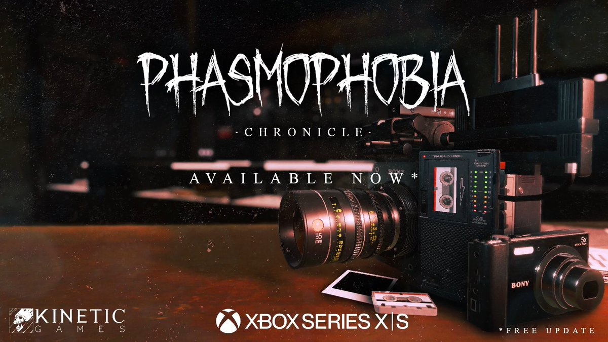 New sound recorder, video recordings, CCTV update, photo system and more. #Phasmophobia's latest major update CHRONICLE is out now for free on @Xbox Series X|S.
