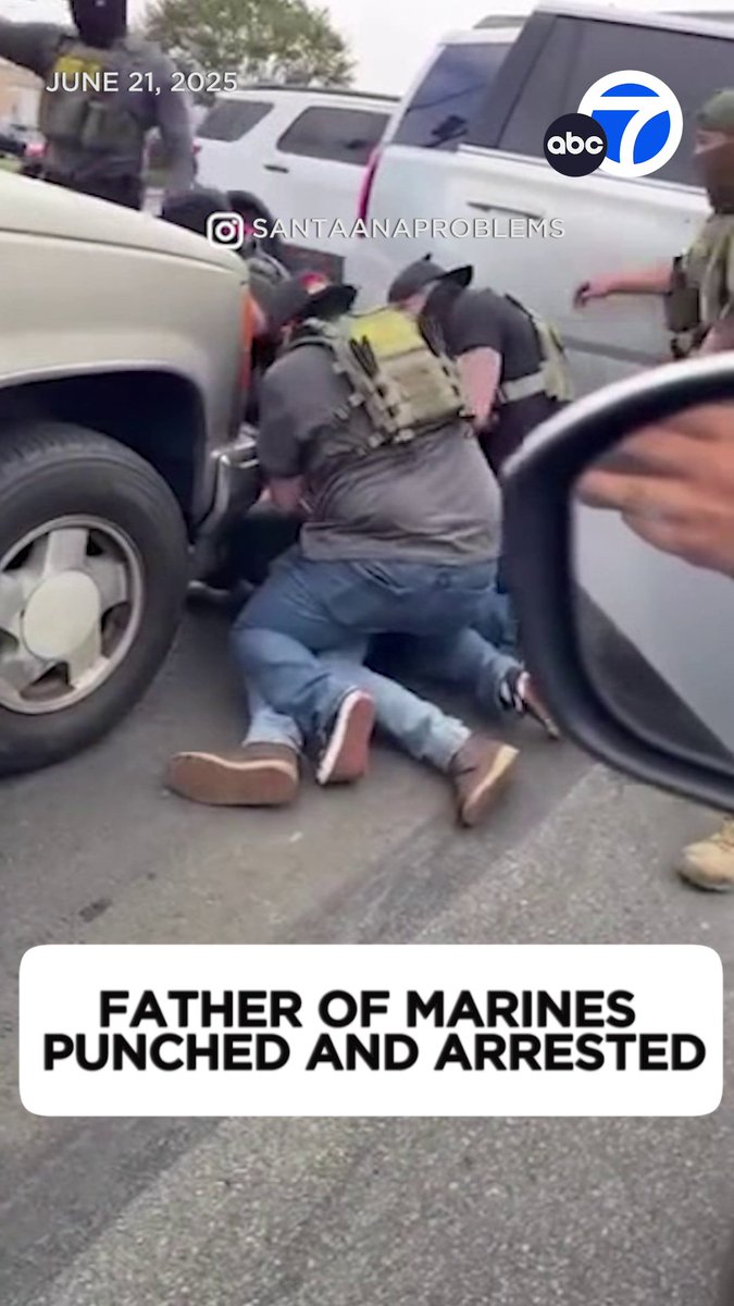 Video shows Narciso Barranco being punched by Border Patrol agents as they try to take him into custody in the middle of a busy Santa Ana intersection. Alejandro, a U.S. Marine Corps veteran, and his younger brothers, both active-duty Marines, call the arrest of their father frustrating and inhumane.