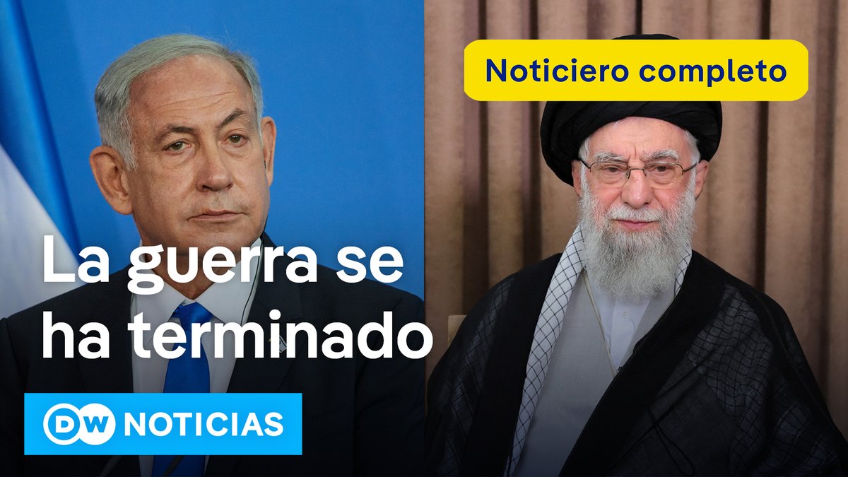 🔴 DW Noticias 24 junio: Israel e Irán confirman fin de la guerra. Netanyahu clama victoria histórica El presidente iraní afirma que la guerra con Israel ha terminado. Masud Pezeshkian felicitó a la Guardia Nacional iraní por lo que llamó "una gran victoria", mientras el ministro de exteriores Abbas Araghchi aseguraba que "nadie en Irán renunciará a la tecnología nuclear". Ocurre después de que el primer ministro israelí Benjamin Netanyahu confirmara el alto el fuego y prometiera "nuevos ataques", si el líder supremo Ali Jamenei intenta retomar el programa nuclear.