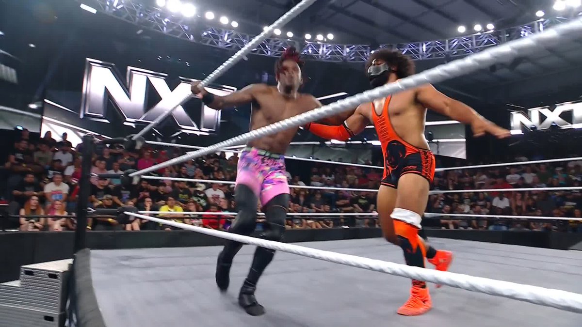 🗣️ HE'S BOUNCY! Je’Von Evans just took flight! ✈️ #WWENXT