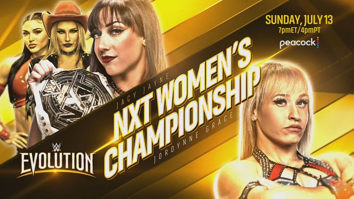 CAN'T. WAIT. It will be Jacy Jayne and Jordynne Grace for the NXT Women's Championship at #WWEEvolution! #WWENXT