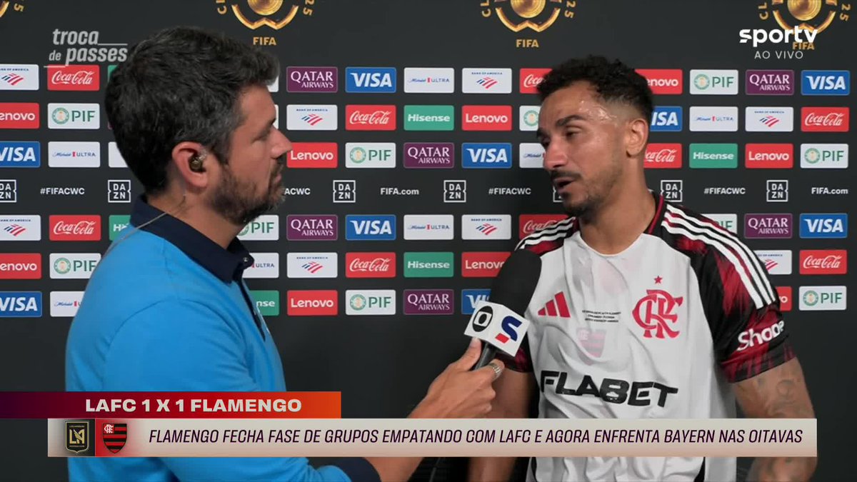 Danilo, sobre Flamengo x Bayern: “Sei bem o tipo de jogo que nos espera. Pra gente passar (do Bayern), vai precisar estar mais uma vez no nosso melhor dia. Mas, como a gente mostrou, a gente tem total capacidade de passar.” 🎥 sportv | ge