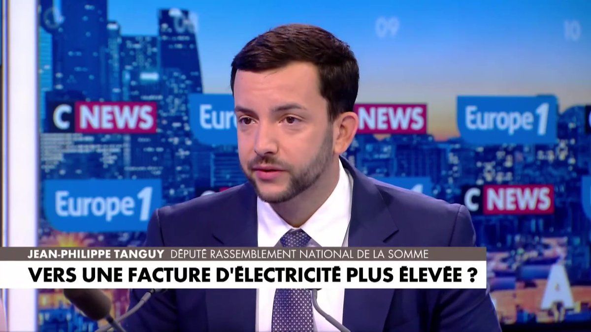 "La facture d'électricité va doubler d'ici 10 ans avec le développement des éoliennes et des panneaux solaires" affirme Jean-Philippe Tanguy Ⓜ️ #LaGrandeITW #Europe1