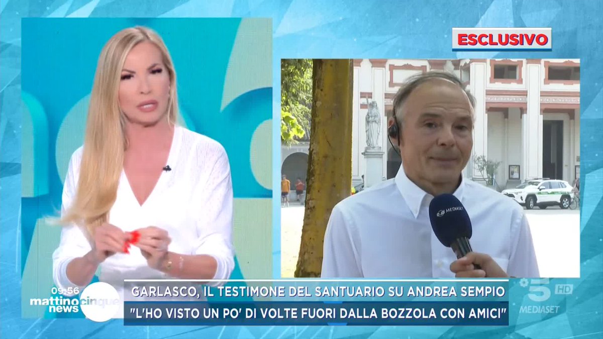 #Garlasco, "Dopo che ho parlato di Sempio ho ricevuto delle minacce" Parla il testimone del santuario della Bozzola #Mattino5