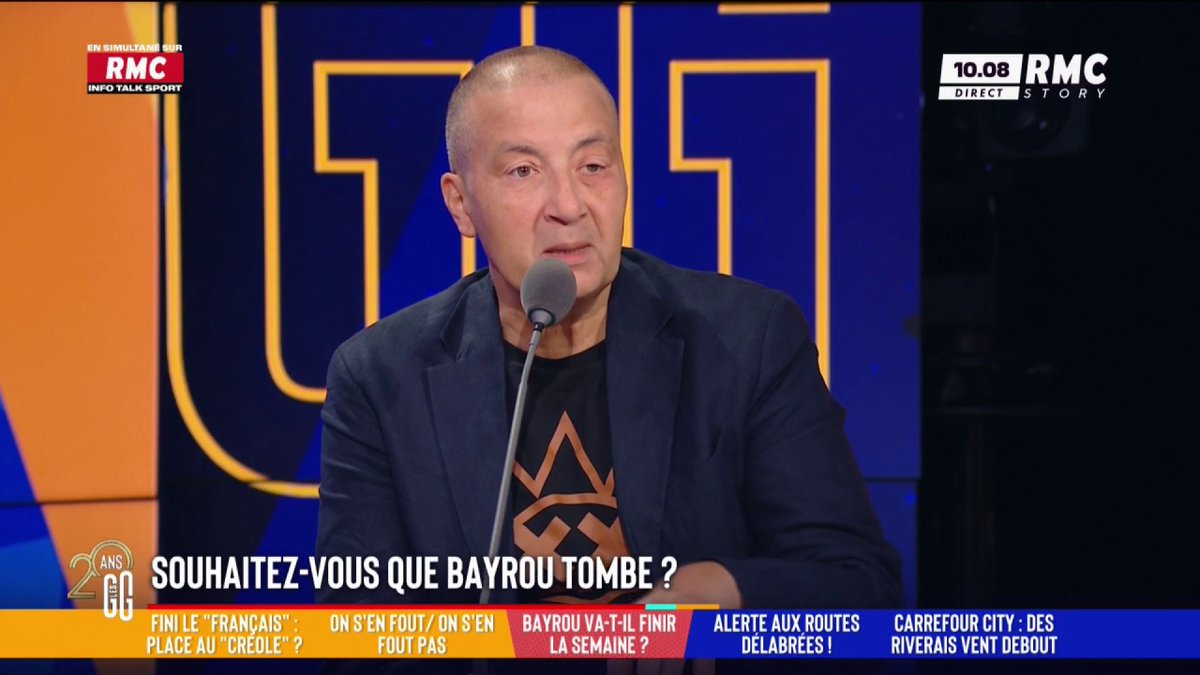 🚨 Souhaitez-vous que Bayrou tombe ? 🗣️ Mourad Boudjellal : "Quoi qu'il arrive le Premier ministre ne pourra rien faire, et pour ne rien faire, c'est le meilleur. On a besoin d'un gouvernement qui avance. On va droit à la catastrophe. Le Président doit partir ou dissoudre." #GGRMC
