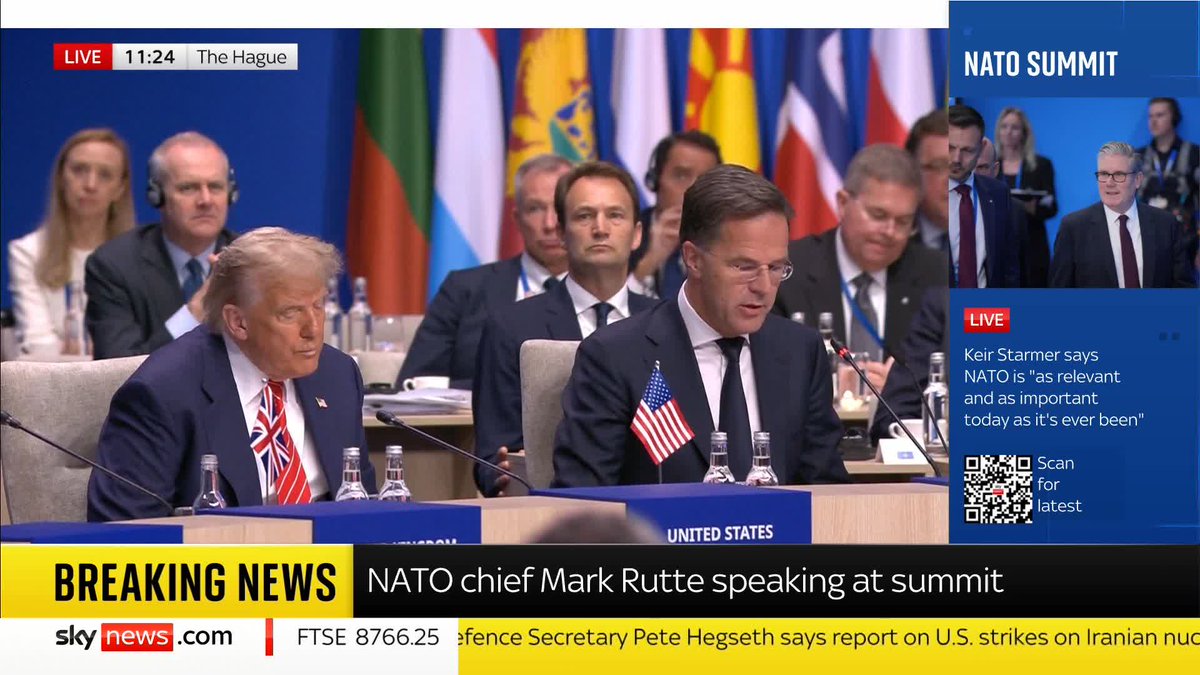 "The US has carried too much of the burden of the commitment" Mark Rutte says NATO's enduring commitment to Article 5 that an attack on one is an attack on all "sends a powerful message.