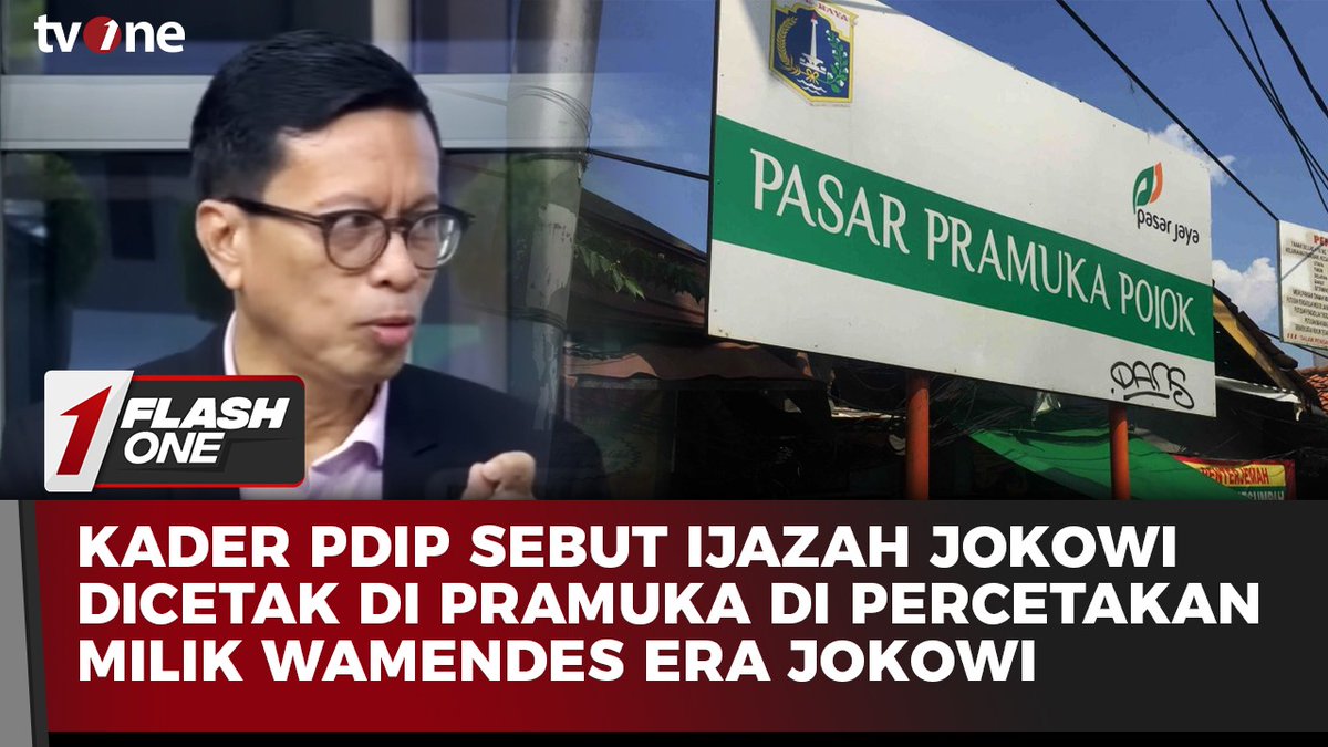 Kader PDIP Sebut Ijazah Jokowi Dicetak di Pramuka di Percetakan Milik Wamendes Era Jokowi