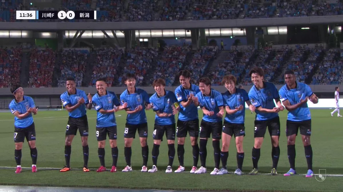 ㊗️第二子誕生＆Ｊ１通算200試合出場 #脇坂泰斗 の鮮やか直接FK！✨️ 🎦 ゴール動画 🏆 明治安田Ｊ１リーグ 第15節 🆚 川崎Ｆvs新潟 🔢 1-0 ⌚️ 12分 ⚽️ 脇坂 泰斗（川崎Ｆ) #Ｊリーグ
