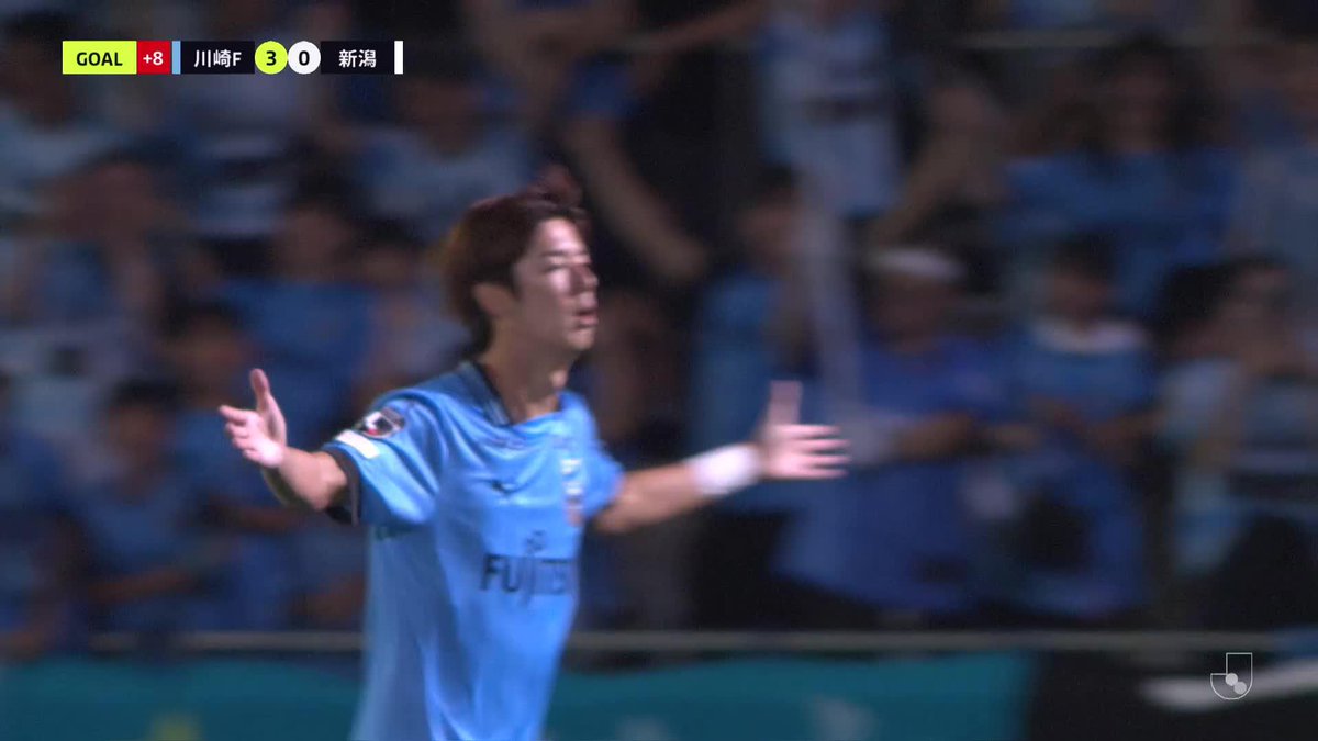 #大関友翔 のゴールで勝利を決定づける！🐬 🎦 ゴール動画 🏆 明治安田Ｊ１リーグ 第15節 🆚 川崎Ｆvs新潟 🔢 3-0 ⌚️ 90+1分 ⚽️ 大関 友翔（川崎Ｆ) #Ｊリーグ
