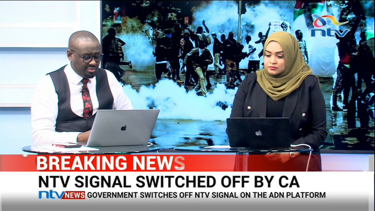 BREAKING: Police and Communications Authority of Kenya forcefully enter NTV’s Limuru transmission station, switch off Free-to-Air signal #June25Protests