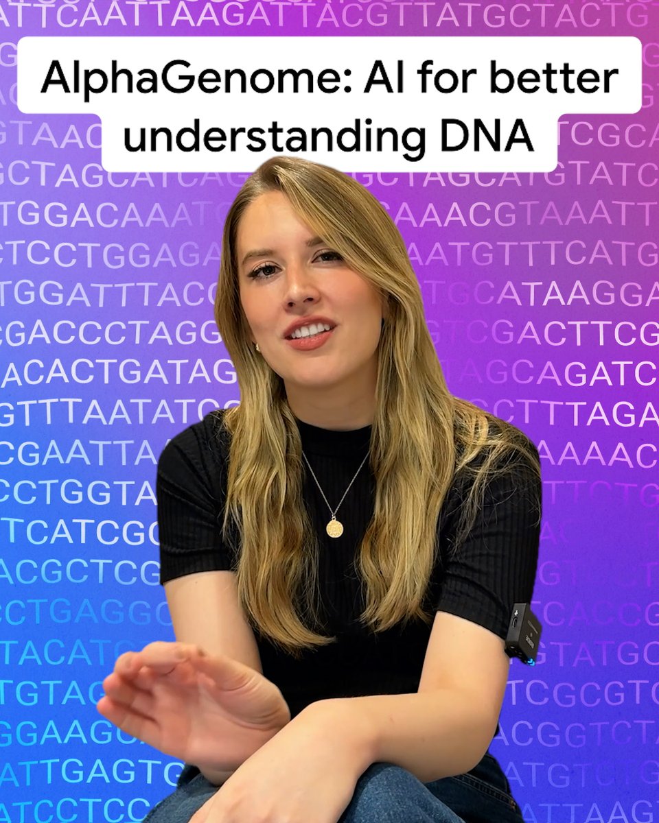 Introducing AlphaGenome: an AI model to help scientists better understand our DNA – the instruction manual for life 🧬 Researchers can now quickly predict what impact genetic changes could have - helping to generate new hypotheses and drive biological discoveries. ↓