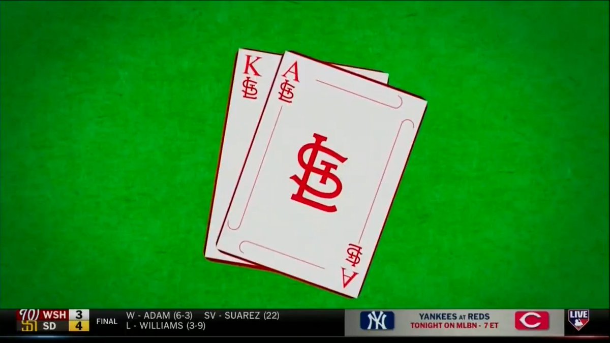 Winning 7 of their last 8 games, the St. Louis Cardinals are playing their cards right! ♠️ #MLBCentral | #ForTheLou