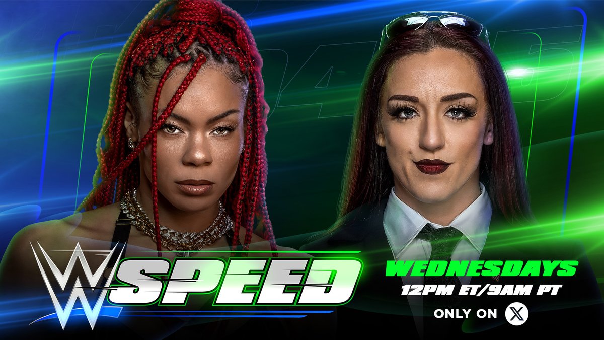 TODAY on #WWESpeed! The new #WWESpeed Women’s No. 1 Contender’s Tournament starts NOW! Who ya got when Briana Brandy goes one-on-one with @wwe_alba? 👊