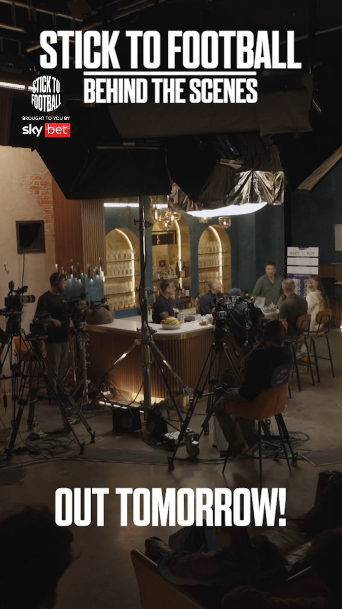 A different view of Stick to Football… 🎬 Go behind the scenes with us, full episode is out tomorrow! 📺