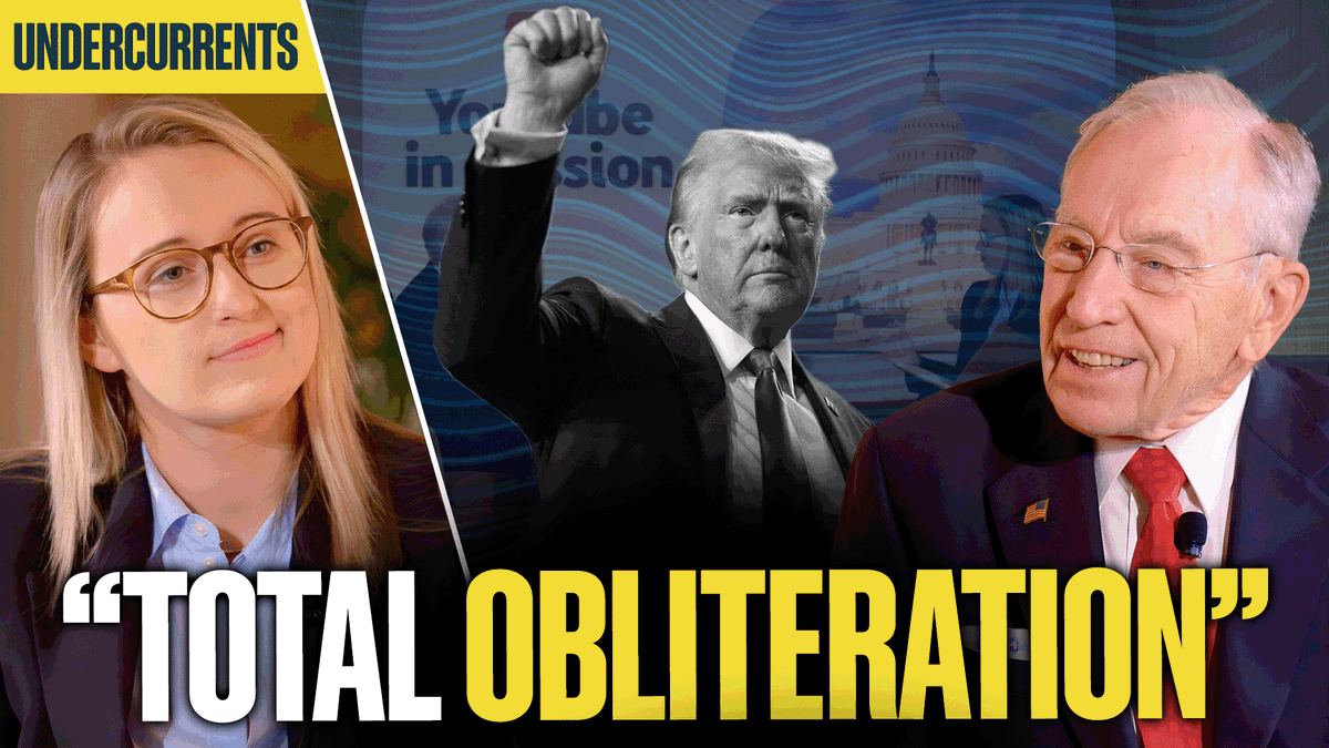 📺 Emily Jashinsky sits down with Chuck Grassley for the inaugural episode of ‘YouTube In Session’. They cover a range of issues, including the Israel-Iran ceasefire, the growing distrust in mainstream media, & the FBI shake-up under the influence of Kash Patel & Dan Bongino.