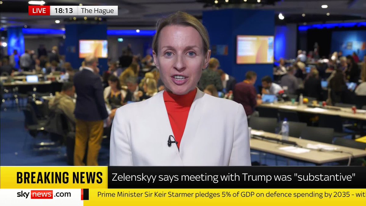 'Trump and Zelenskyy had an important meeting on the sidelines at the NATO summit, what do we know about that?' - Mark Austin Security and defence editor Deborah Haynes is live in The Hague where that meeting took place 👇