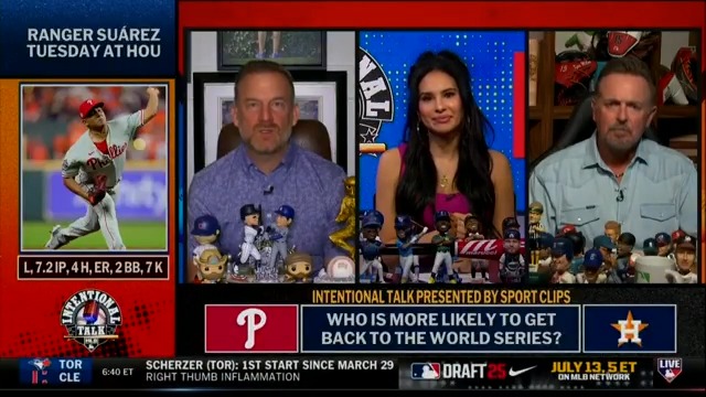 "I would not be shocked in one way at all if this [World Series] ends up being a rematch with these two teams." RyanDempster thinks the Phillies and Astros are both likely to make it back to the Fall Classic. Siera Santos | Kevin Millar