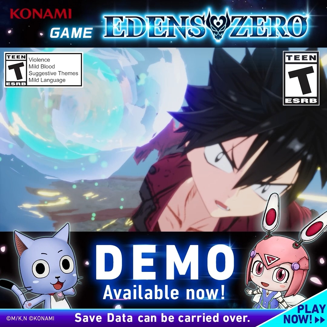 Play the first part of Story Mode and parts of the Exploration Mode in the EDENS ZERO demo! 🚀 🚀 Pre-orders now available. Take off to the stars, and adventure, July 15! Official website -