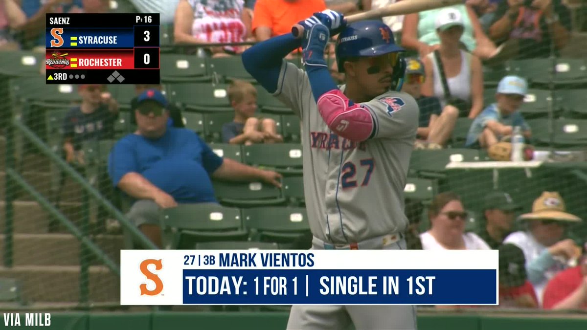 Mark Vientos adds a double and is now 2-for-2 on the day