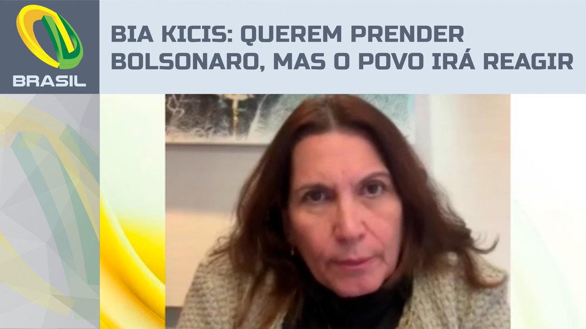 Bia Kicis diz que querem prender Bolsonaro e que o povo nas ruas mostrará que não aceita isso Bia Kicis