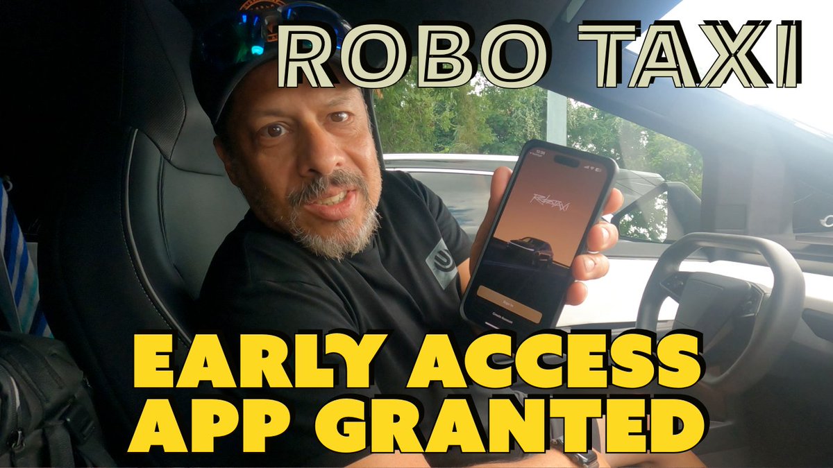 I was just granted the Robo Taxi early access app! Let's go!