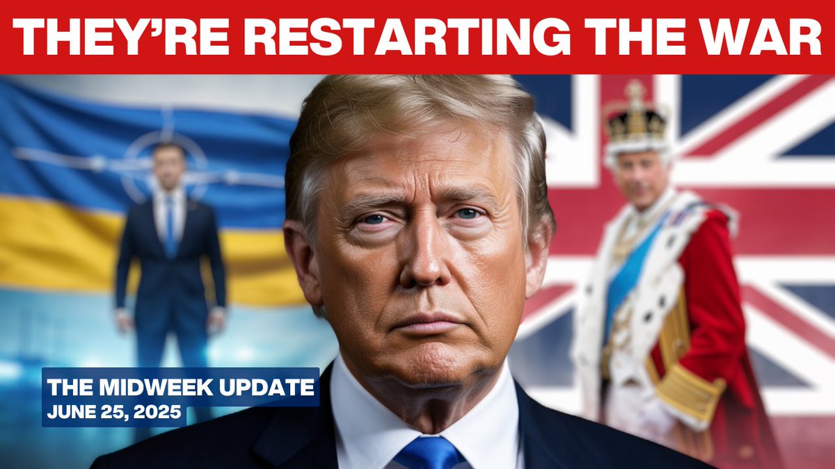 While Trump defused the Iran-Israel crisis through direct diplomacy, Britain escalated Ukraine war preparations with King Charles hosting Zelensky for weapons manufacturing deals.