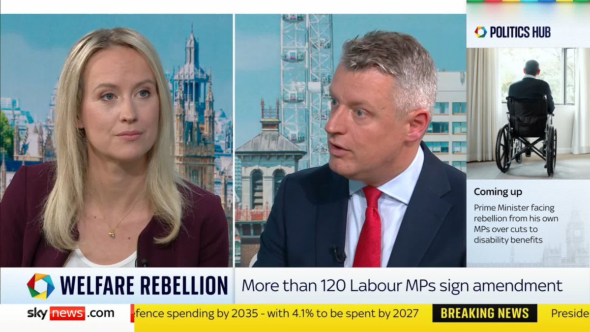 .Sophy Ridge : "So it does sound like you're in dialogue about perhaps making changes to the welfare bill?" Luke Pollard MP MP: "Of course we are." #PoliticsHub 📺 Sky 501, Virgin 602, Freeview 233 and YouTube
