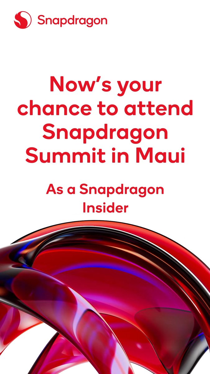 Hey Snapdragon Insiders! We’re opening 1️⃣ more spot to attend Snapdragon Summit. This can't-miss event defines what's next in innovation. Create a video showing your brand love using #SnapdragonSummit. Tag Snapdragon for your chance to go🔥 T&Cs apply, US & Canada only